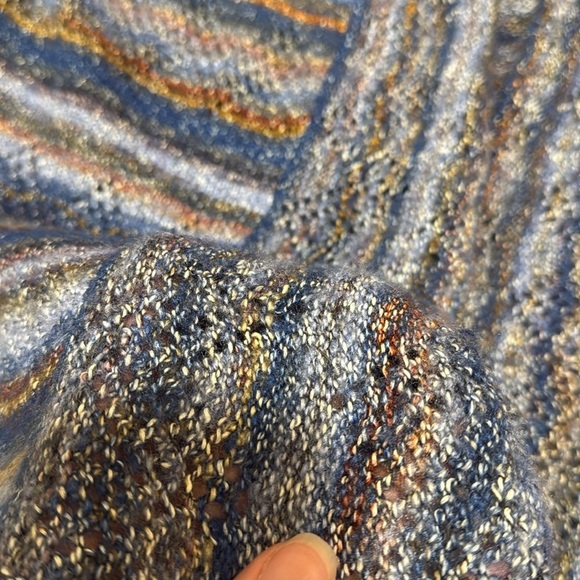 Alfred Dunner Multicolor Fall Colors Striped Knit Open Cardigan size S - Picture 6 of 6